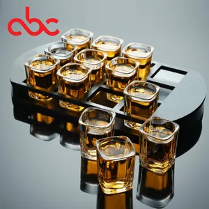 Unique Design Square Whisky Glasses ,Jameson Whisky Glass , Square Drinking Glass Glass Tumbler