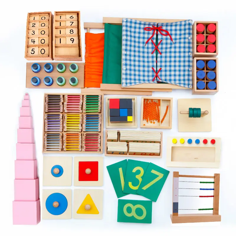 2023 Premium Wooden Sensory Kindergarten Furniture juguetes juegos Wooden Baby Materials Educational Montessori Toys for Kids