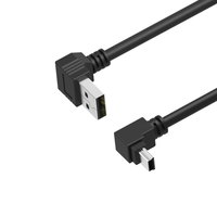 Cable USB 2.0 A Macho en Ángulo Descendente a Micro B Macho en Ángulo