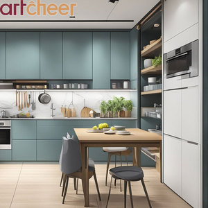Armoire de cuisine de luxe au design européen avec dessus en pierre de quartz Meubles personnalisés <span class=keywords><strong>Miami</strong></span> comprend des accessoires de panier à tiroir de robinet - Product Image 2
