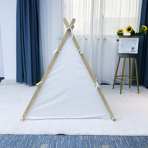 Tienda de campaña de lona de algodón para niños, juguete deportivo de interior plegable inspirado en el tipi <span class=keywords><strong>indio</strong></span> para uso en casa de juegos, venta al por mayor - Product Image 6