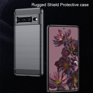 Rugged Shield Soft TPU Phone Case Carbon <strong>Fiber</strong> Back Cover for <strong>Google</strong> Pixel 7A 7 7 Pro 8 8 Pro Mobile Devices - Product Image 5
