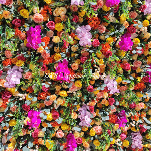 Meilleure vente de fleurs murales décoration de mariage toile de fond fleurs artificielles multicolores murales pour décoration de fond de mariage - Product Image 4