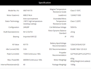 V807 KV170 12S <span class=keywords><strong>Meilleur</strong></span> moteur de <span class=keywords><strong>drone</strong></span> Dc Vtol 6800W 28 pôles à prix d'usine bon marché en métal - Product Image 6