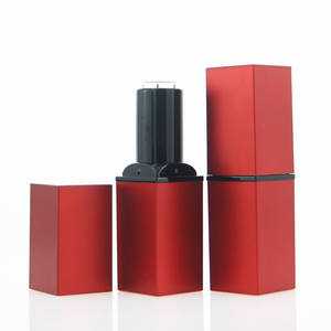 Venta al por mayor de lujo vacío bálsamo labial tubo contenedor personalizado DIY pintura mate rojo cuadrado lápiz labial tubos maquillaje embalaje plástico - Product Image 2