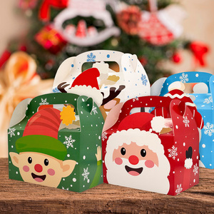 Cajas de Regalo Personalizadas con Diseños Navideños para Dulces, Manzanas, y Otros Regalos, con Asa, para Pequeñas Empresas - Product Image 2