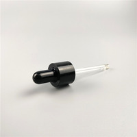 ODM 18 410 compte-gouttes de couverture d'huile essentielle avec bouchon en plastique d'ampoule noire de pipette en verre