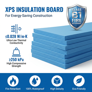 Panneau XPS à haute résistance à la compression, panneau en mousse de polystyrène extrudé, panneau d'isolation rigide imperméable pour sous-plancher - Product Image 1