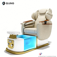 Fauteuil de pédicure de luxe moderne avec massage électrique, spa pour les pieds sans tuyauterie, fauteuils de pédicure avec massage du dos tactile complet