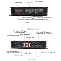 Amplificateur de voiture C0030 C-266 5800W 4 canaux classe AB avec crossovers 4*60W, modification audio 12V DC, amplificateur de basses pour TOUTES les voitures
