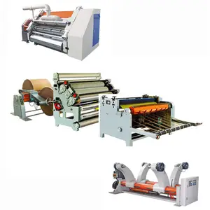 Single facer 2 layer 2 ply automatic corrugated paperboard making machine/double wall Carton Box production line