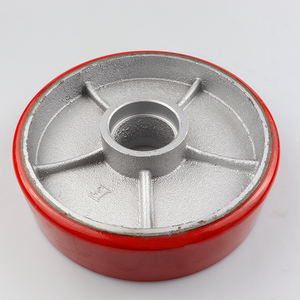 Roulettes de sol pour chariot élévateur CMCL, roulettes de remplacement pour <span class=keywords><strong>transpalette</strong></span>, 7 roulettes en PU, 70 mm, 8 pouces, 7 pouces - Product Image 2