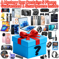 Caja Misteriosa de Electrónicos con Garantía de Smartphone Incluido, 5 Artículos: Smartphone, Laptop, Reloj Inteligente, Altavoz Bluetooth, Humidificador