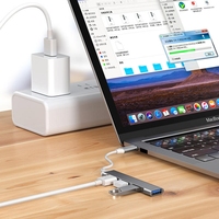 Kabel Konverter Hub Tipe C dengan Multi Port USB Mendukung Koneksi Mouse Keyboard Eksternal untuk Stasiun Docking Universal Laptop