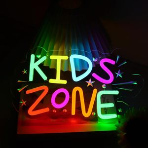 Kids Zone Letreros Neon LED indoor hanging ambient light shop <b>sign</b> wall decoration light entrance indicator light luminous <b>sign</b> - Product Image 1