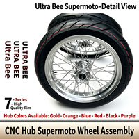 Pour Sur-Ron Ultra Bee, jeu de roues Supermoto en aluminium 7075 de 17 pouces, moyeu CNC, roues de course sur route, conversion de moto électrique tout-terrain