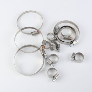 Morsetti per tubi idraulici in acciaio inossidabile in acciaio inossidabile morsetti per tubi in acciaio inossidabile stile tedesco a vite senza fine - Product Image 4