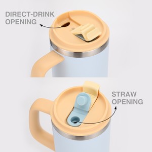 Nouvelle tasse isotherme de 32 oz avec poignée, logo personnalisé, en acier inoxydable 304, pour voiture, sport et extérieur - Product Image 3