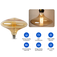 Lampe à filament de lustre de soucoupe volante E27 douille à vis pour restaurants et cafés, fournisseurs d'ampoules minimalistes en forme spéciale