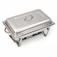 Kompor Buffet Hotel Komersial YUNHE YH-433 9L, Wadah Makanan Panas Stainless Steel, Terinsulasi, Perlengkapan Dapur Sarapan