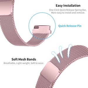 Bracelet <span class=keywords><strong>de</strong></span> montre intelligente Milanese avec fermoir magnétique en maille, breloque en silicone, <span class=keywords><strong>Garmin</strong></span> <span class=keywords><strong>Lily</strong></span> 2 - Product Image 3