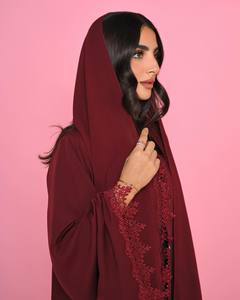 Lớp Nida Ren Nối Khimar Hijab khiêm tốn Cho Phụ Nữ Hồi Giáo Hồi Giáo Eid Ramadan Bán Buôn Dài Đồng Bằng Cầu Nguyện Khimar - Product Image 6