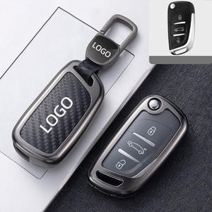 Custodia in metallo custodia per chiave Auto in pelle DM custodia completa per <span class=keywords><strong>Citroen</strong></span> <span class=keywords><strong>CACTUS</strong></span> C4L Peugeot 508 301 2008 3008 408 C5C3 protezione per chiave automatica - Product Image 1