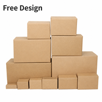 Boîtes d'emballage en carton ondulé personnalisées en usine, plusieurs tailles, cartons d'expédition en kraft pour le commerce électronique, la vente au détail et la logistique