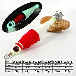 YAMASHITA Hameçon de calmar japonais lumineux en bois pour <span class=keywords><strong>crevettes</strong></span> 45-113g Rouleau de tissu lourd en mer profonde Pêche en mer <span class=keywords><strong>Marteau</strong></span> Poupée Carpe Plastique - Product Image 6