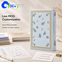 Carnet de notes brodé haut de gamme à couverture rigide avec impression couleur et broderie florale, idéal pour un cadeau personnalisé