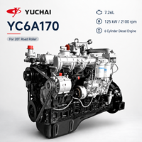 Moteur diesel YUCHAI YC6A190 125 kW 2100 tr/min avec pompe mécanique pour excavatrice, rouleau compresseur, chariot élévateur et engins de construction