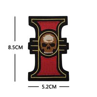 Autocollants en tissu brodés Warhammer 40K, symbole rouge, badge Velcro pour sac à dos extérieur, médaille de moral