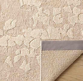 Tappeto in Lana a Pelo Lungo Color Grano, Tinto in Filo con Variazioni Tonalità, Ispirato ad un Paesaggio Astratto di Montagna e Fiume, per Soggiorno - Product Image 5