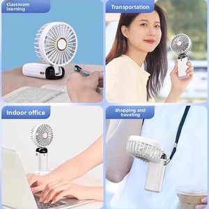 Ventilateur portable électrique à LED avec écran numérique, mini ventilateur de poche pliable pour étudiants, ventilateur de refroidissement extérieur pour l'été N15 - Product Image 5