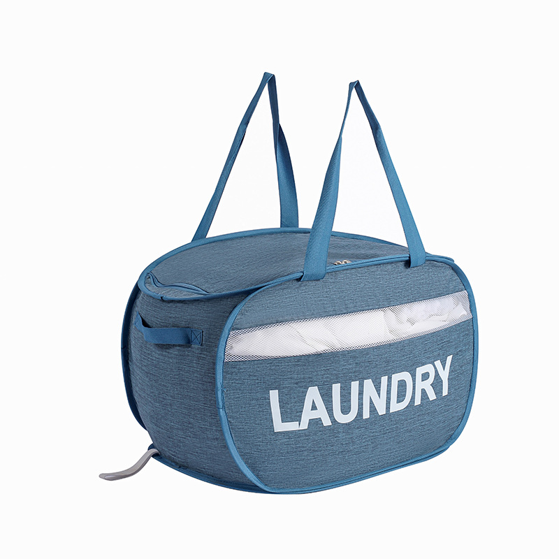 Stampa cationica con chiusura a zip sul coperchio - blu