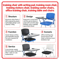Chaise de bureau en maille de haute qualité avec appui-tête réglable, chaise ergonomique pour salle de classe, formation, bureau d'étude, vente en gros d'usine