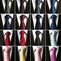 Cravate professionnelle en polyester jacquard écologique avec logo personnalisé, imprimée en monochrome, avec emballage individuel