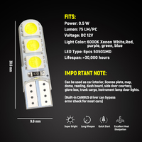 Hohe helligkeit led-lampe für fahrzeug t10 w5 w 194 168 5050 auto-glühbirne kennzeichenplatte lampe glühbirnen zubehör auto