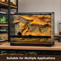 Terrarium en verre pour reptiles, vivarium ventilé à ouverture frontale en acrylique, habitat pour dragons barbus, geckos, serpents, lézards