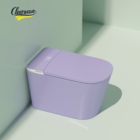 WC intelligent électrique japonais violet avec bidet intégré, système automatique et télécommande pour salle de bain