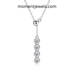 Pendentif moissanite rond délicat en argent sterling 925, bijou minimaliste simple et scintillant, cadeau pour femme, à porter au quotidien - Product Image 4