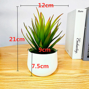 Planta Suculenta Artificial en Maceta, Decoración Interior de PVC Suave, Adorno de 7 Capas Estilo Bonsái Gladiolus - Product Image 2