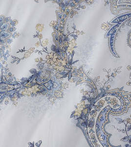 ชุดเครื่องนอนผ้าฝ้ายลายดอกไม้สีน้ำเงินพาสเทล พร้อมปลอกหมอน สำหรับตกแต่งห้องนอนสไตล์ทัสคัน - Product Image 3
