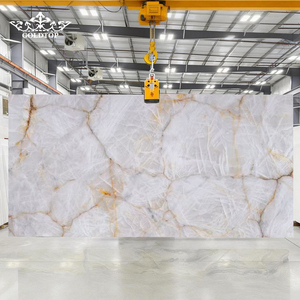 Dalle de quartzite blanc cristallin GOLDTOP du Brésil, pierre naturelle polie moderne pour plan de travail de cuisine, villa, appartement, hôtel - Product Image 5