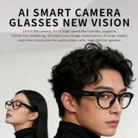 Lunettes Intelligentes IA avec Caméra 13MP, Monture Complète Rectangulaire, Anti-UV, Légères, Unisexe, Traduction en Temps Réel, Réduction du Bruit, Musique et Appels