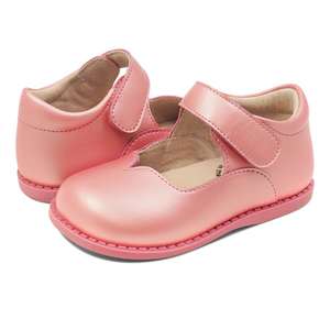Chaussure plate en cuir respirant métallisé super doux de haute qualité à semelle en caoutchouc pour bébé, tout-petit, jeune fille, style princesse - Product Image 4