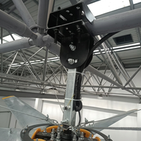 Ventilateur de plafond industriel personnalisable de 7,3 m/24 pi avec moteur PMSM à vent doux stéréo 3D, adapté aux entrepôts logistiques