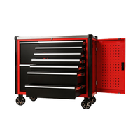 Armoire à outils professionnelle avec porte latérale, chariot à outils robuste sur roulettes pour atelier de mécanique, support OBM/ODM