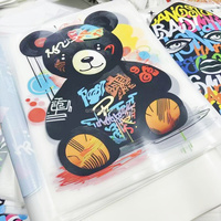 Meilleures ventes : T-shirts en plastisol pour transfert thermique, prêts à presser, conception de vêtements personnalisés, imprimés de dessins animés imperméables et lavables pour autocollants