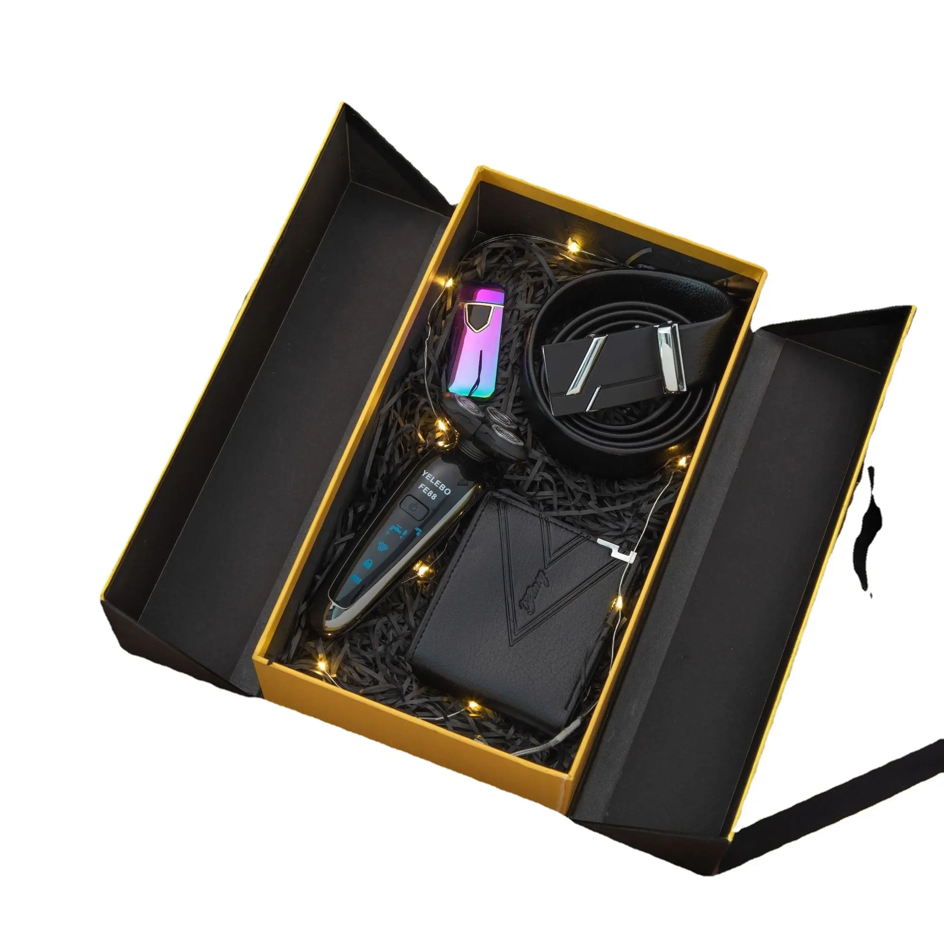 Promotional Products Business Gift Set for Man With Vacuum Water Bottle Men's high-end Gift Set box with Belt and wallet